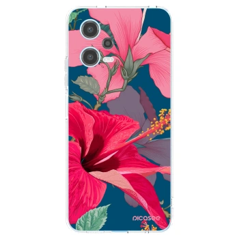 Picasee silikonski prozorni ovitek za Xiaomi Redmi Note 12 5G - Hibiscus