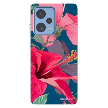 Picasee silikonski prozorni ovitek za Xiaomi Redmi Note 12 Pro 5G - Hibiscus