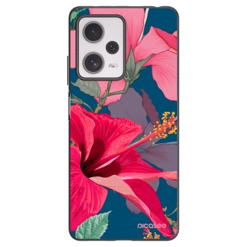 Picasee silikonski črni ovitek za Xiaomi Redmi Note 12 Pro+ 5G - Hibiscus