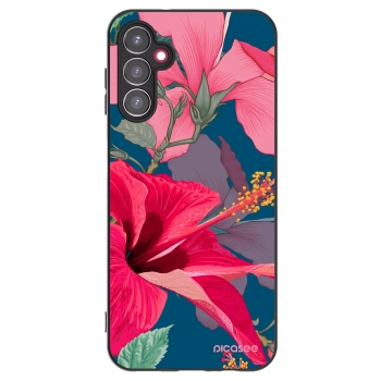 Picasee silikonski črni ovitek za Samsung Galaxy A14 4G A145R - Hibiscus