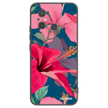 Picasee silikonski črni ovitek za Xiaomi Redmi 12C - Hibiscus
