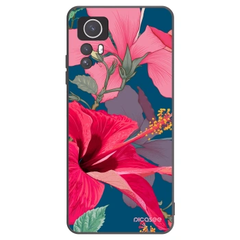 Picasee silikonski črni ovitek za Xiaomi Redmi Note 12S - Hibiscus