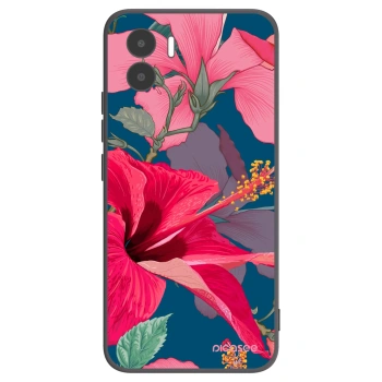 Picasee silikonski črni ovitek za Xiaomi Redmi A2 - Hibiscus
