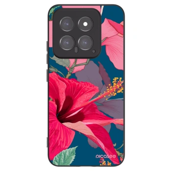 Picasee silikonski črni ovitek za Xiaomi 14 - Hibiscus
