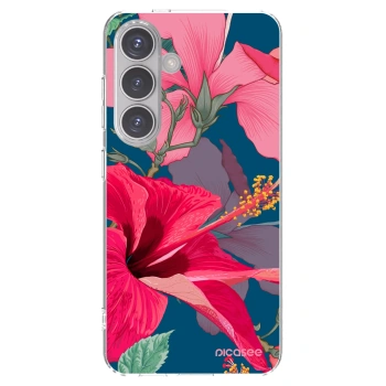 Picasee silikonski prozorni ovitek za Samsung Galaxy S24 S921B 5G - Hibiscus