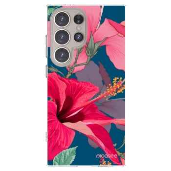 Picasee silikonski prozorni ovitek za Samsung Galaxy S24 Ultra S928B 5G - Hibiscus