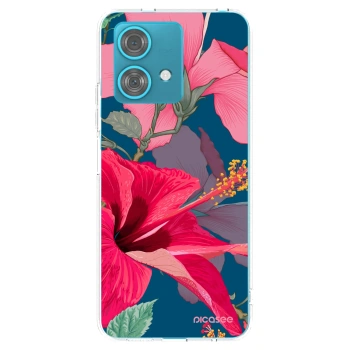 Picasee silikonski prozorni ovitek za Motorola Edge 40 Neo - Hibiscus
