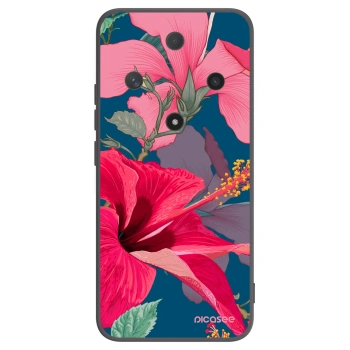 Picasee silikonski črni ovitek za Honor Magic6 Lite 5G - Hibiscus