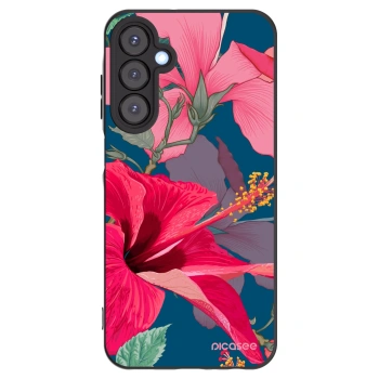 Picasee silikonski črni ovitek za Samsung Galaxy A25 A256B 5G - Hibiscus