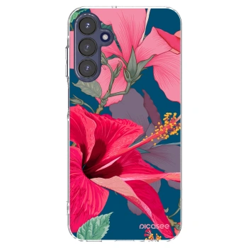 Picasee silikonski prozorni ovitek za Samsung Galaxy A15 A155F 4G - Hibiscus