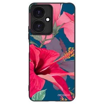 Picasee silikonski črni ovitek za Xiaomi Redmi 13C 5G - Hibiscus