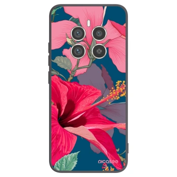 Picasee silikonski črni ovitek za Realme 12 Pro 5G - Hibiscus