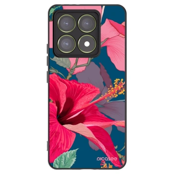 Picasee silikonski črni ovitek za Xiaomi 14T - Hibiscus