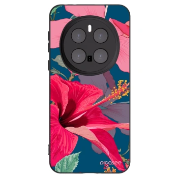 Picasee silikonski črni ovitek za Honor Magic7 Pro 5G - Hibiscus