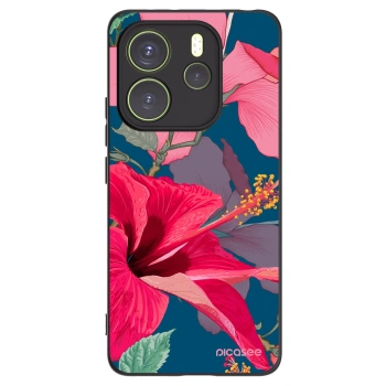 Picasee silikonski črni ovitek za Xiaomi Redmi Note 14 4G - Hibiscus