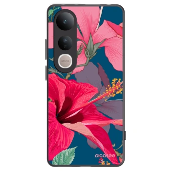 Picasee silikonski črni ovitek za Vivo V50 Lite 5G - Hibiscus