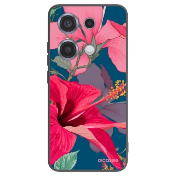 Picasee silikonski črni ovitek za Xiaomi Redmi Note 14S - Hibiscus