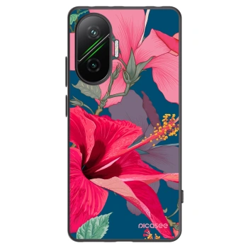 Picasee silikonski črni ovitek za Xiaomi Poco F7 5G - Hibiscus