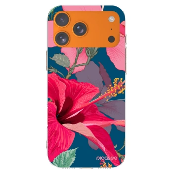 Picasee silikonski prozorni ovitek za Apple iPhone 17 Pro Max - Hibiscus