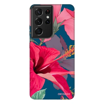Picasee Fashion Case za Samsung Galaxy S21 Ultra 5G G998B - Hibiscus