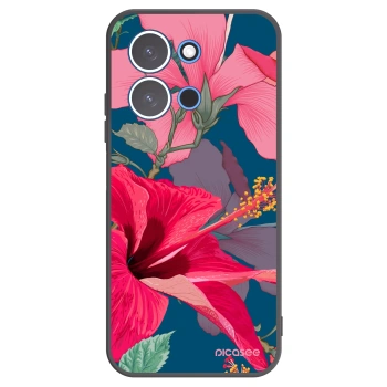 Picasee silikonski črni ovitek za Xiaomi Redmi 15C 4G - Hibiscus