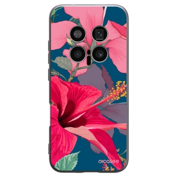 Picasee silikonski črni ovitek za Honor Magic8 Pro 5G - Hibiscus