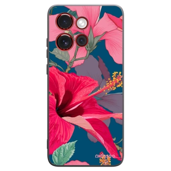 Picasee silikonski črni ovitek za Motorola Edge 60 Neo 5G - Hibiscus