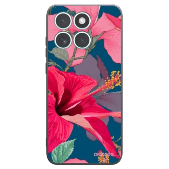 Picasee silikonski črni ovitek za Motorola Edge 70 Fusion - Hibiscus