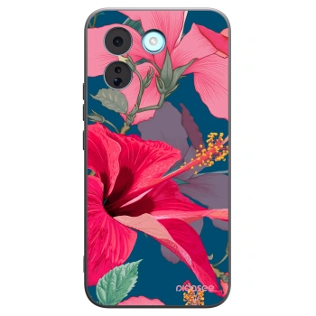 Picasee silikonski črni ovitek za Xiaomi Redmi Note 17 Pro MAX 5G - Hibiscus