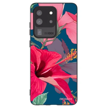 Picasee silikonski črni ovitek za Samsung Galaxy S20 Ultra 5G G988F - Hibiscus