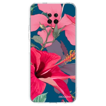 Picasee silikonski prozorni ovitek za Xiaomi Redmi Note 9 Pro - Hibiscus