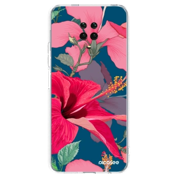 Picasee silikonski prozorni ovitek za Xiaomi Redmi Note 9S - Hibiscus