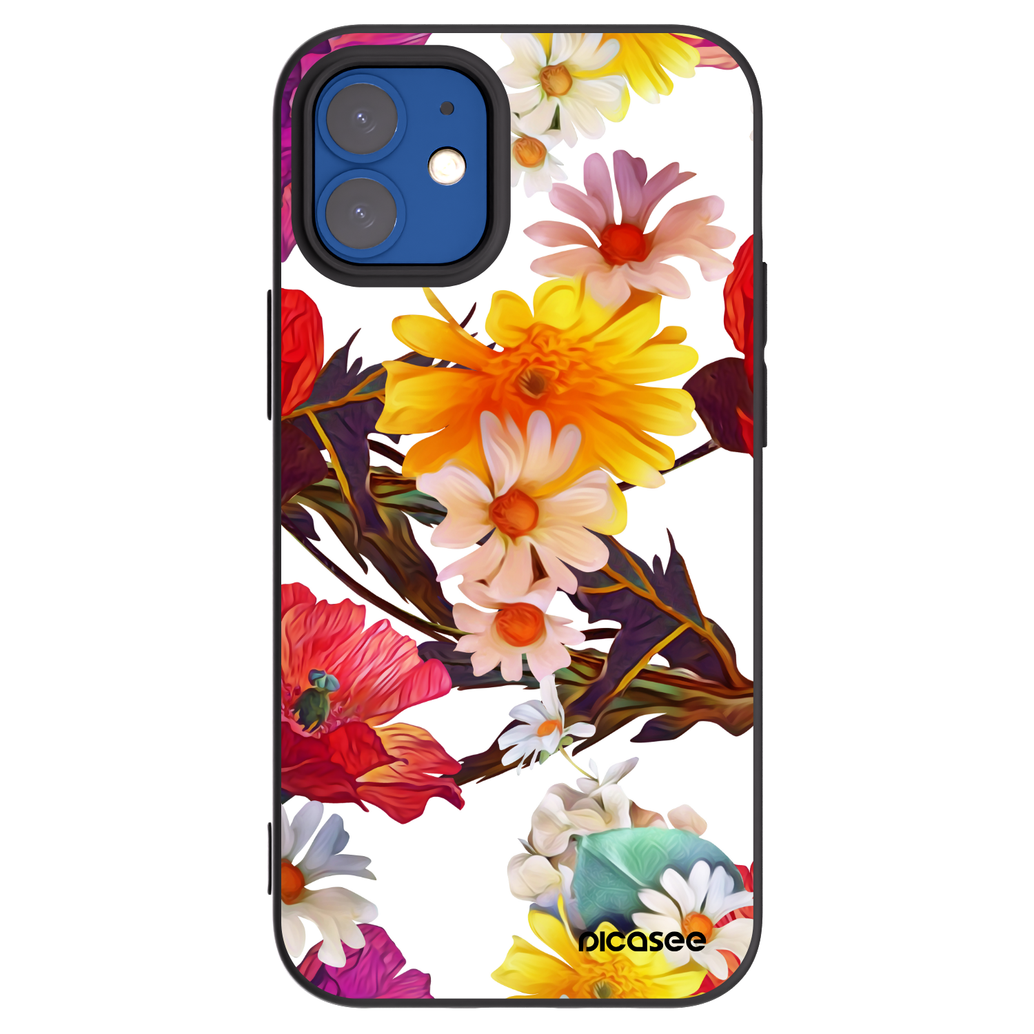 Picasee silikonski črni ovitek za Apple iPhone 12 mini - Meadow