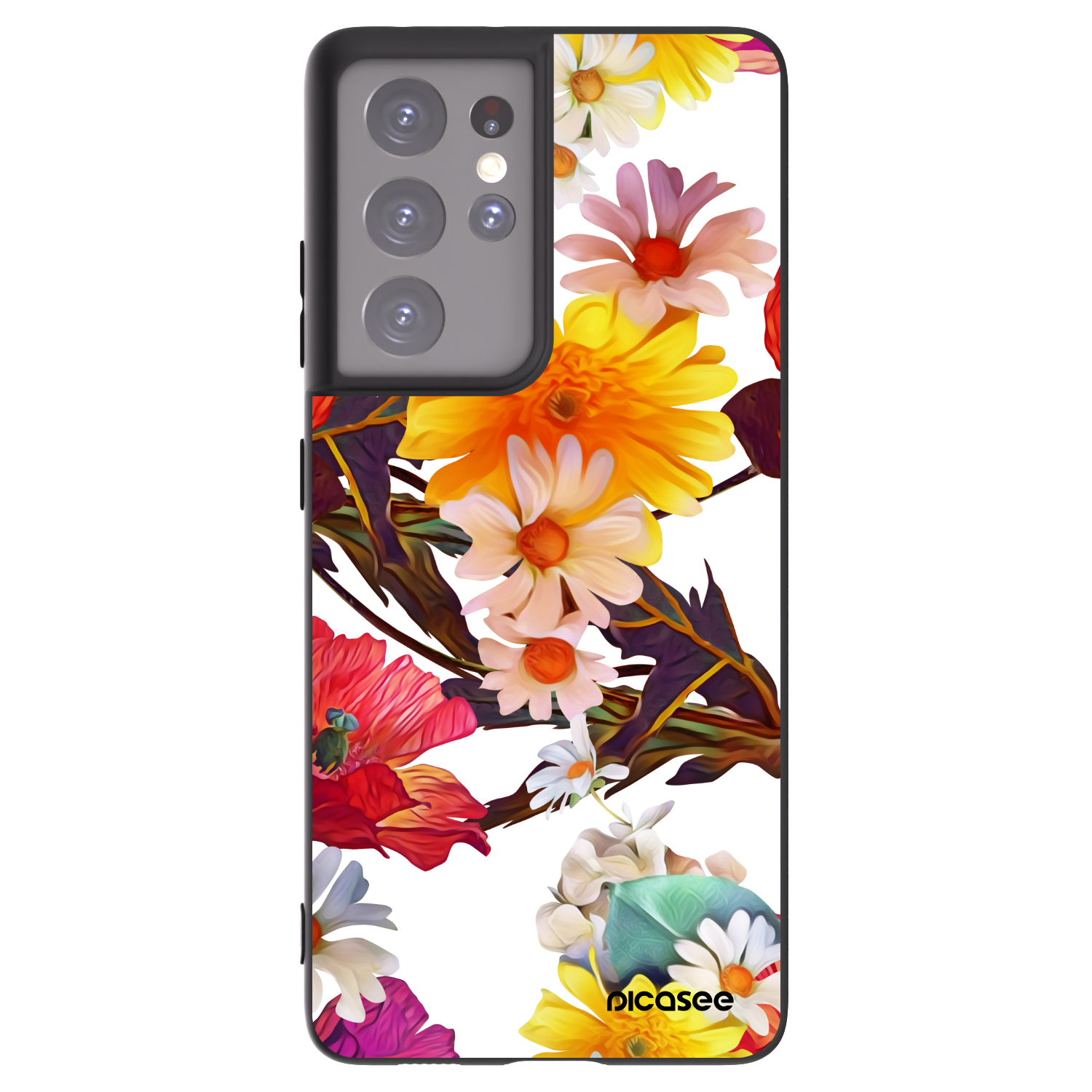 Picasee silikonski črni ovitek za Samsung Galaxy S21 Ultra 5G G998B - Meadow