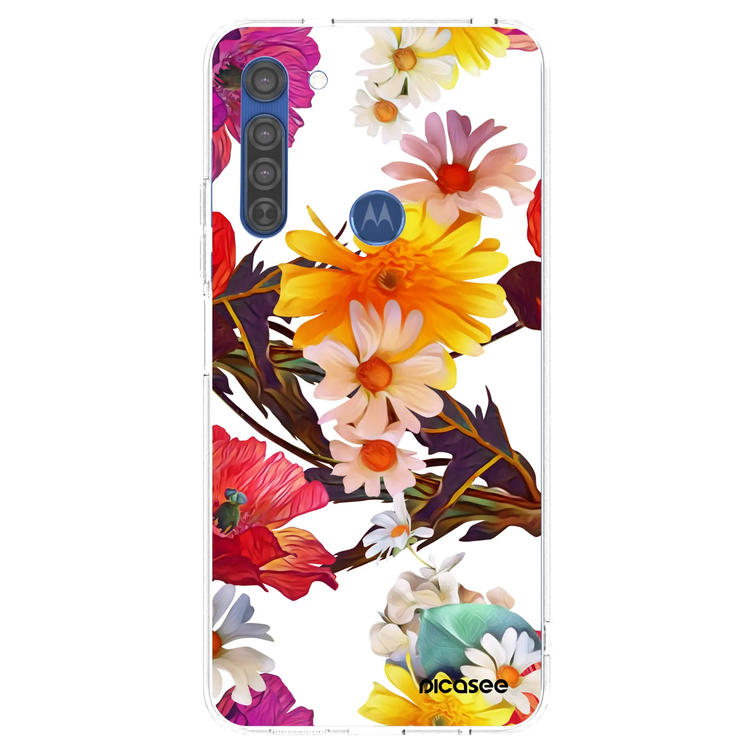 Picasee silikonski prozorni ovitek za Motorola Moto G8 - Meadow