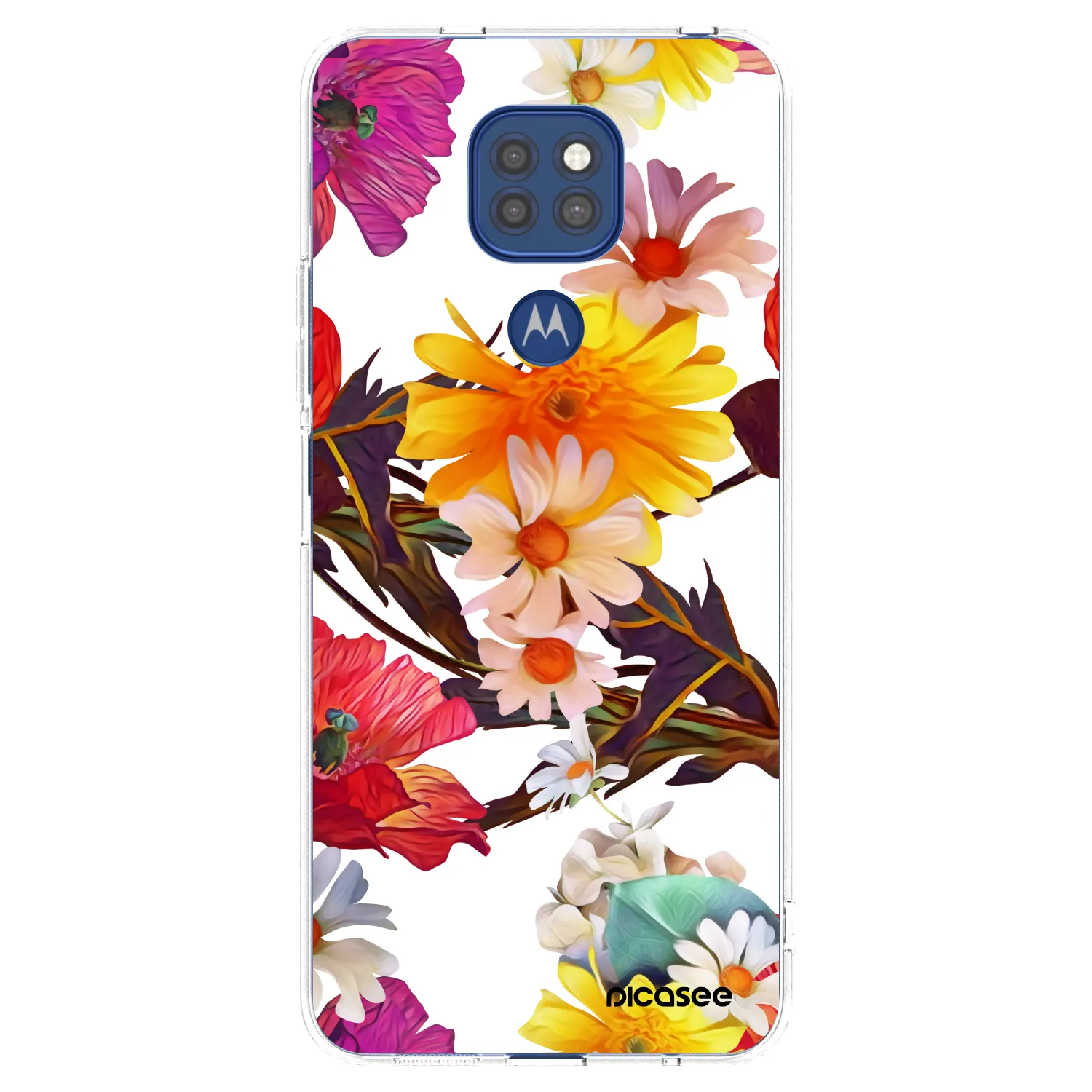 Picasee silikonski prozorni ovitek za Motorola Moto G9 Play - Meadow