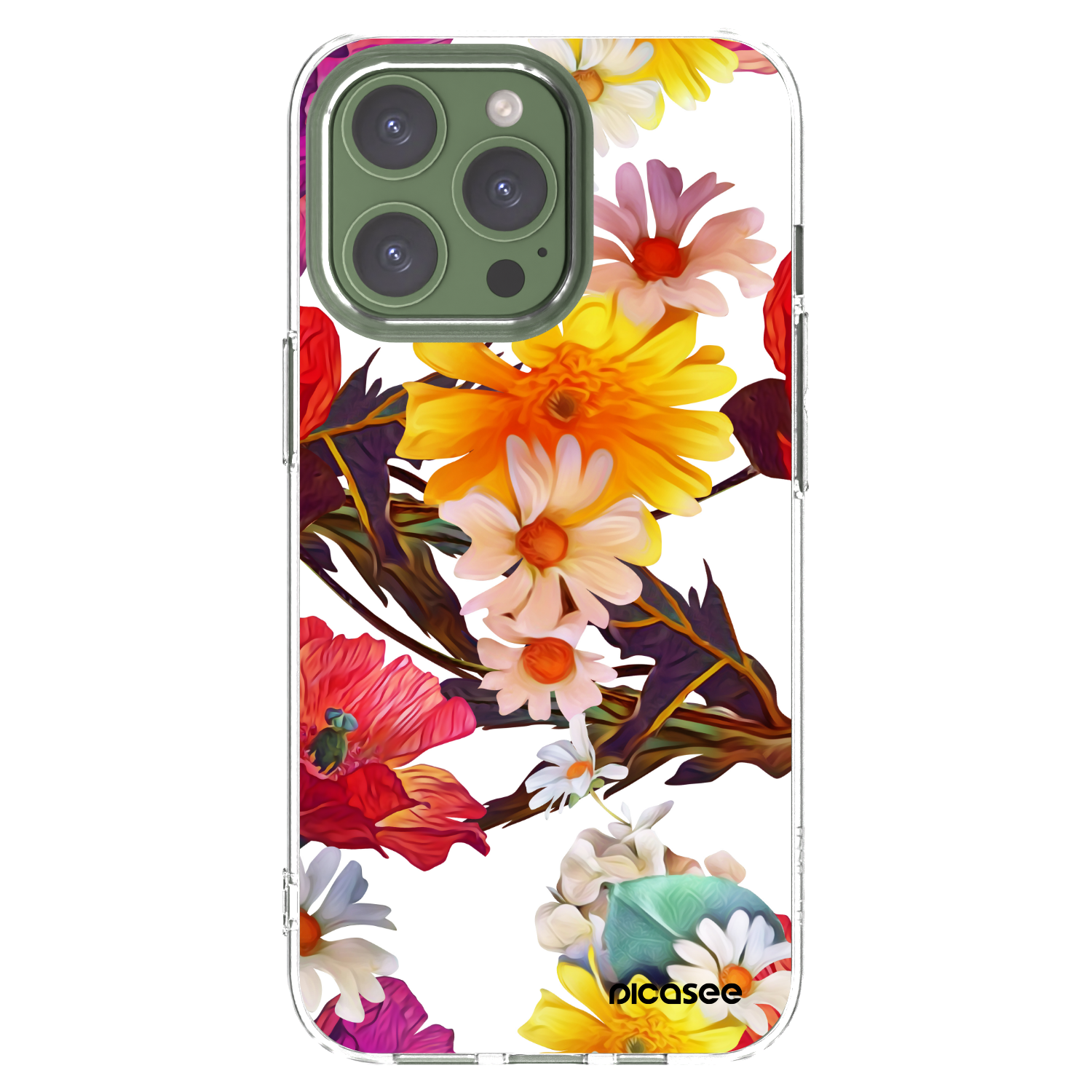 Picasee silikonski prozorni ovitek za Apple iPhone 13 Pro - Meadow