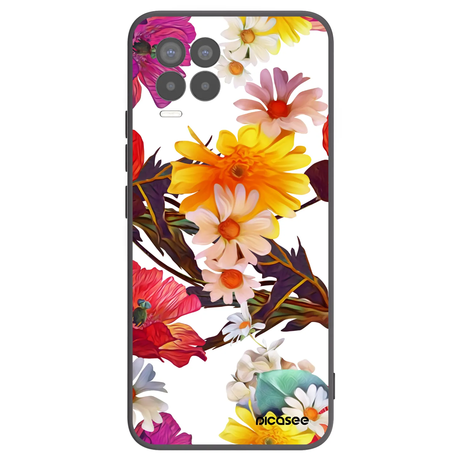 Picasee silikonski črni ovitek za Realme 8 4G - Meadow