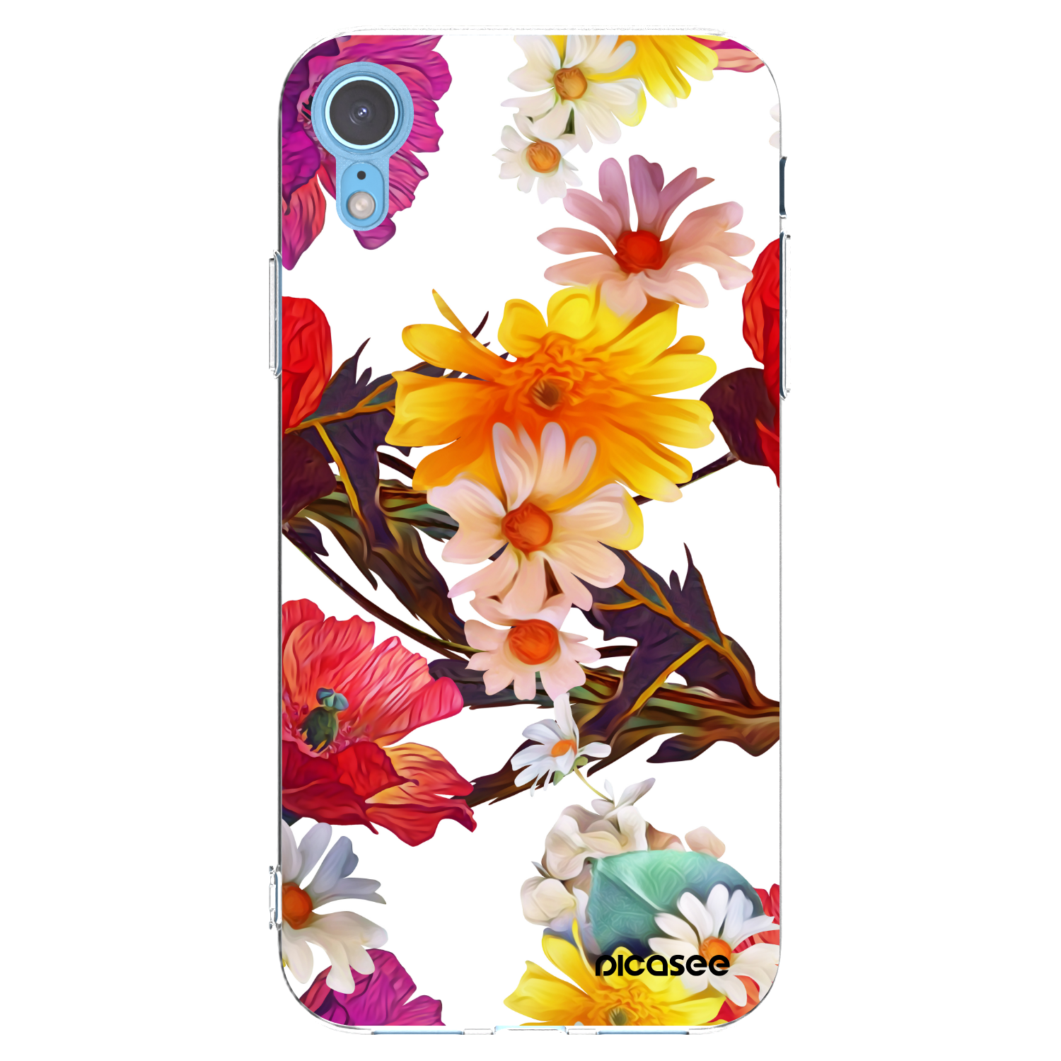 Picasee silikonski prozorni ovitek za Apple iPhone XR - Meadow