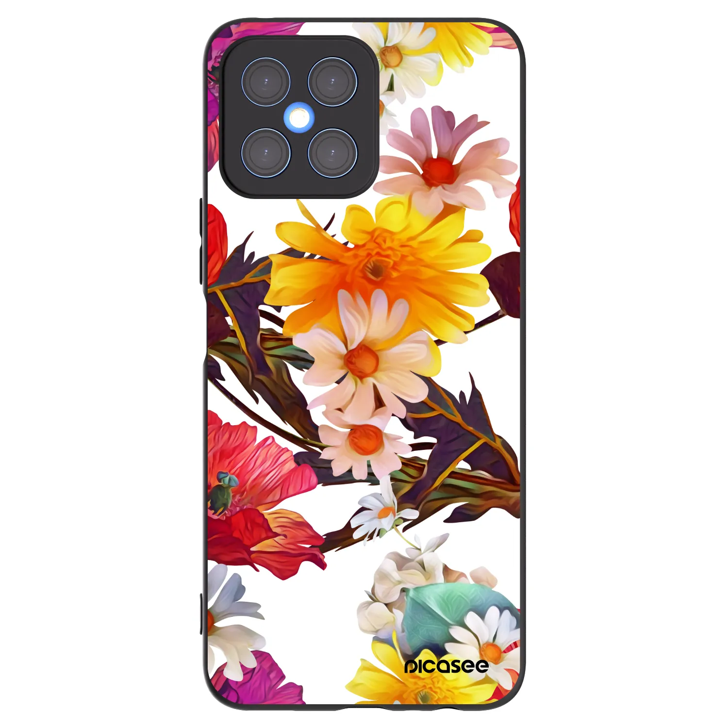 Picasee silikonski črni ovitek za Honor X8 4G - Meadow