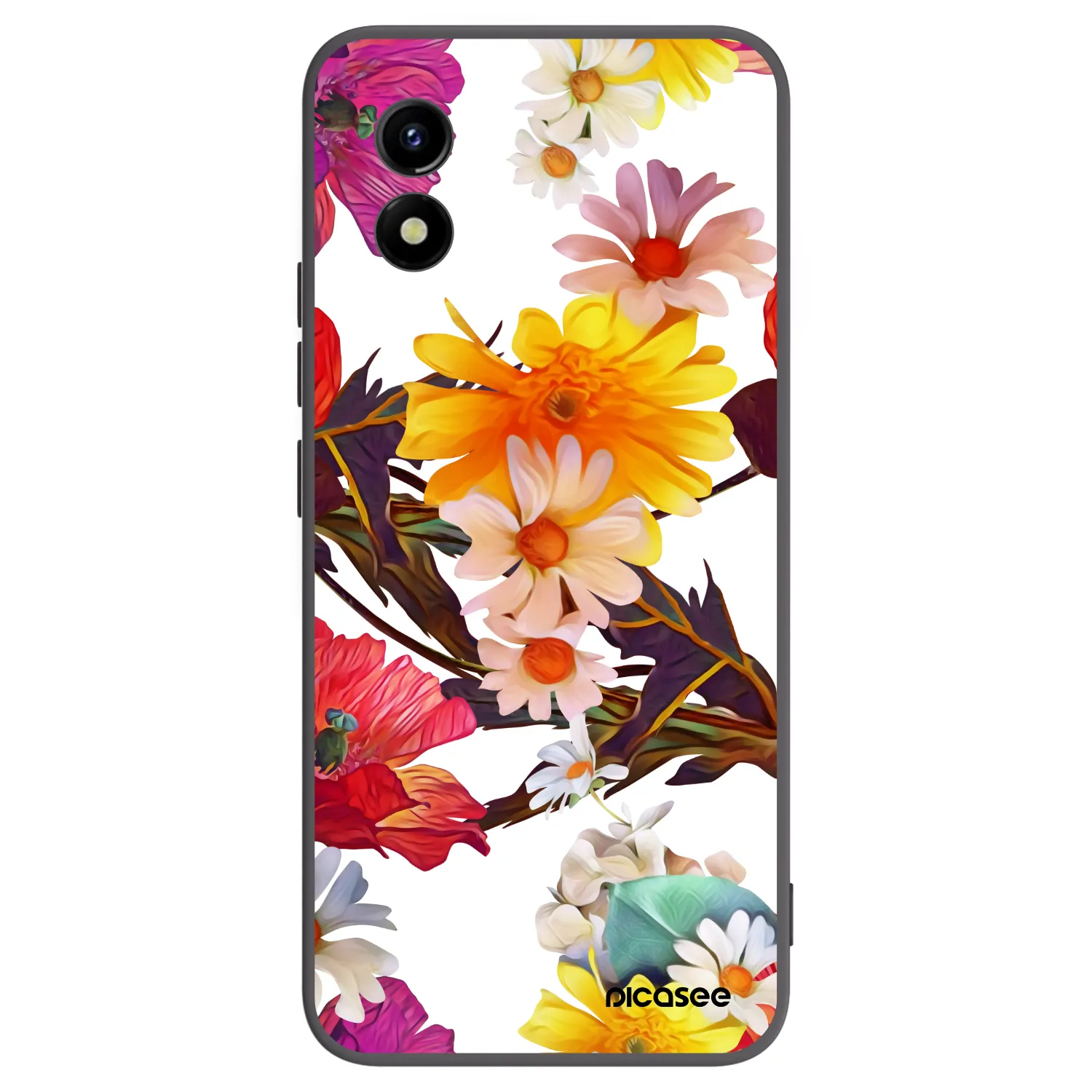 Picasee silikonski črni ovitek za Vivo Y01 - Meadow