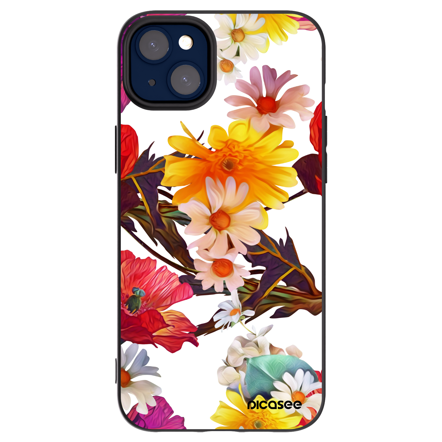 Picasee silikonski črni ovitek za Apple iPhone 14 Plus - Meadow