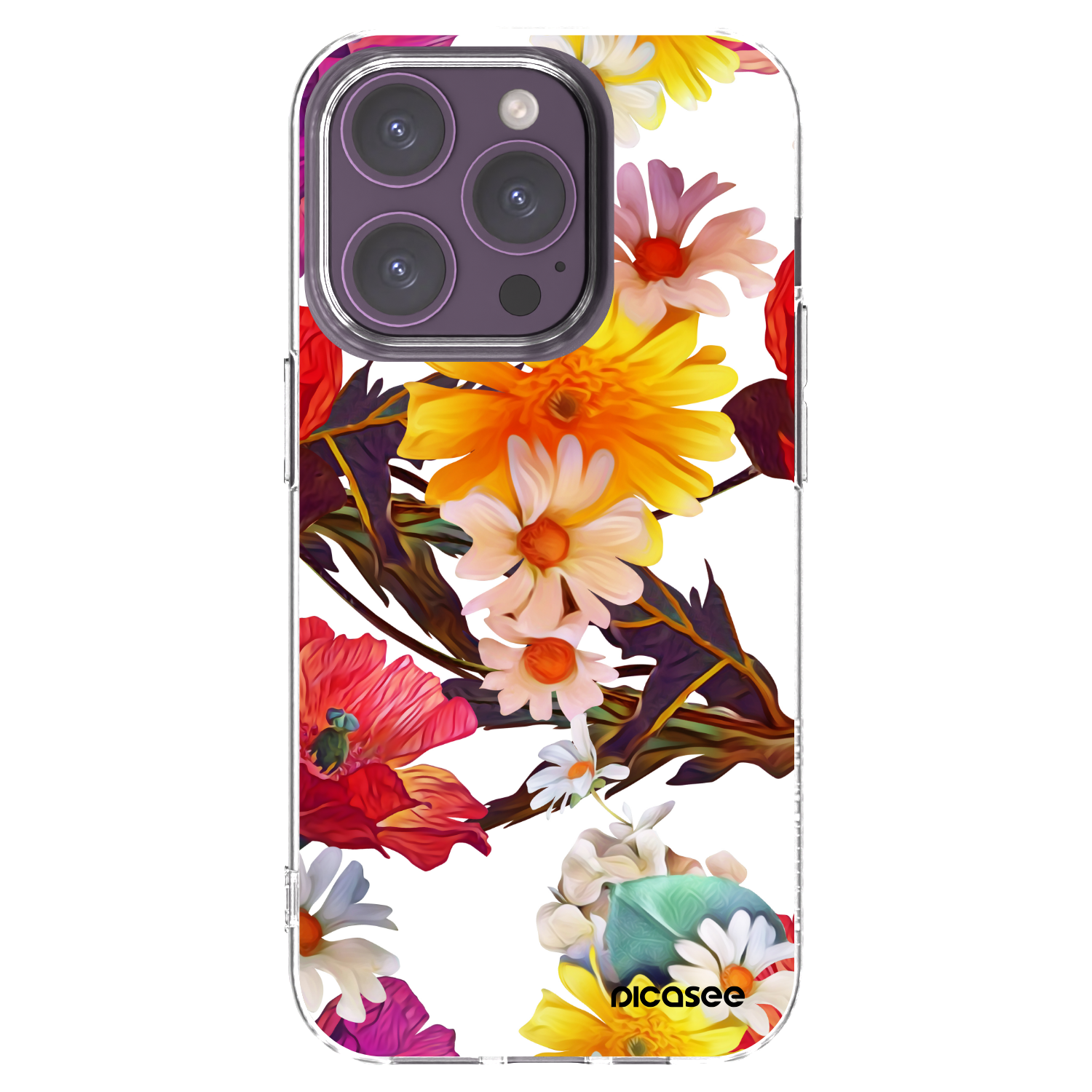 Picasee silikonski prozorni ovitek za Apple iPhone 14 Pro - Meadow