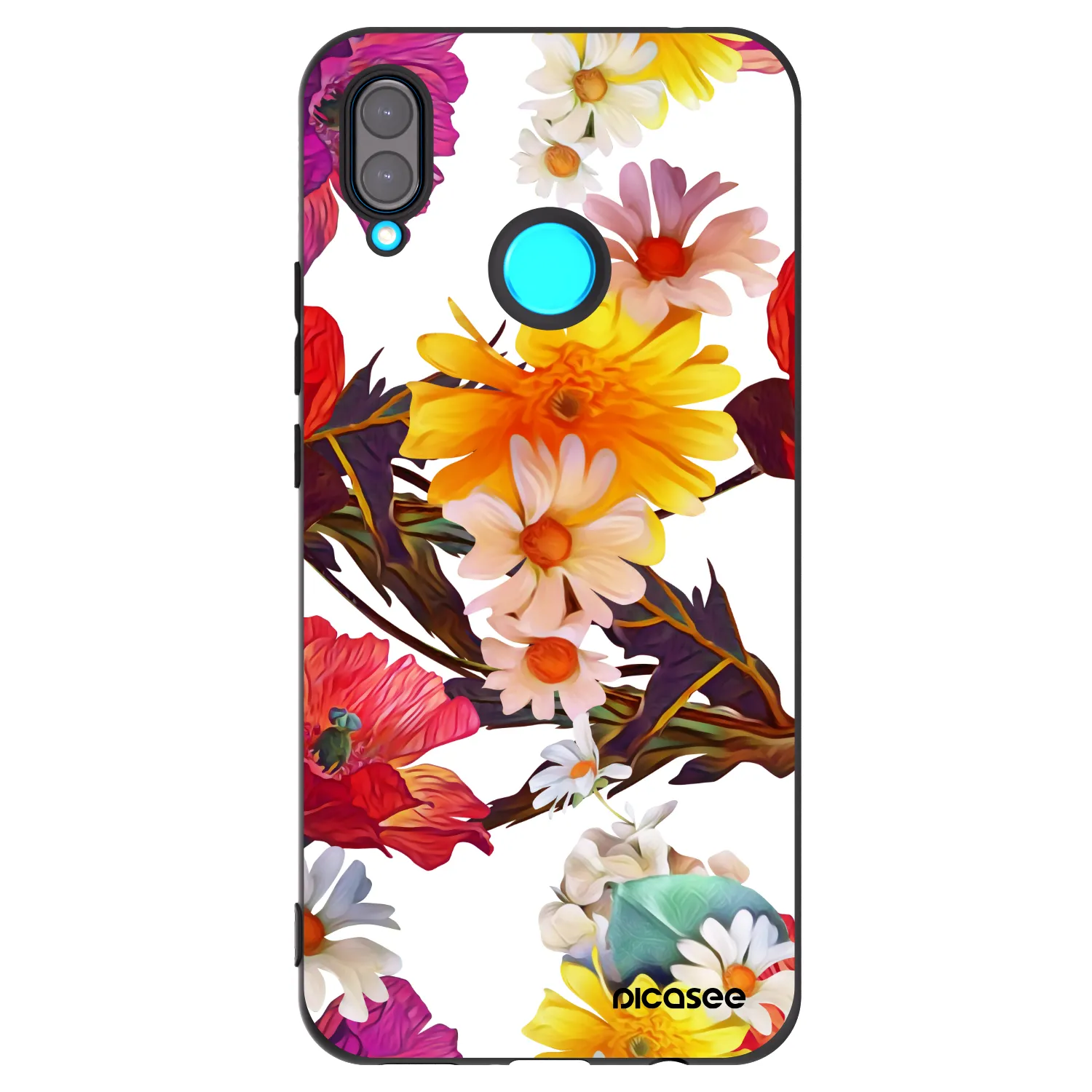 Picasee silikonski črni ovitek za Huawei Nova 3 - Meadow