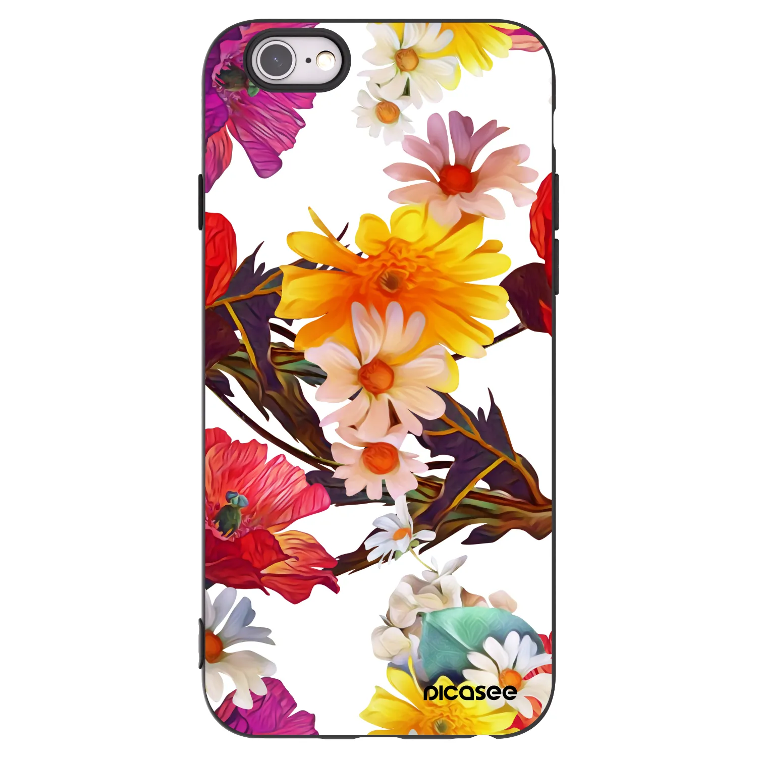 Picasee silikonski črni ovitek za Apple iPhone 6/6S - Meadow