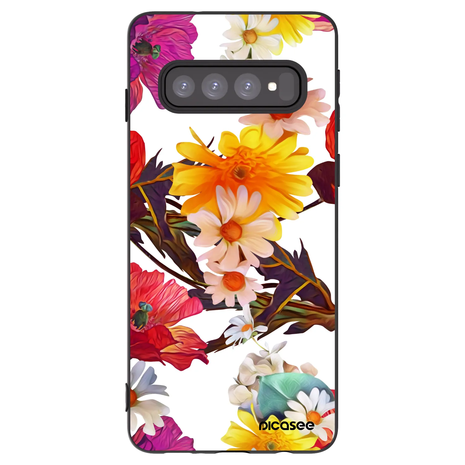 Picasee silikonski črni ovitek za Samsung Galaxy S10 G973 - Meadow