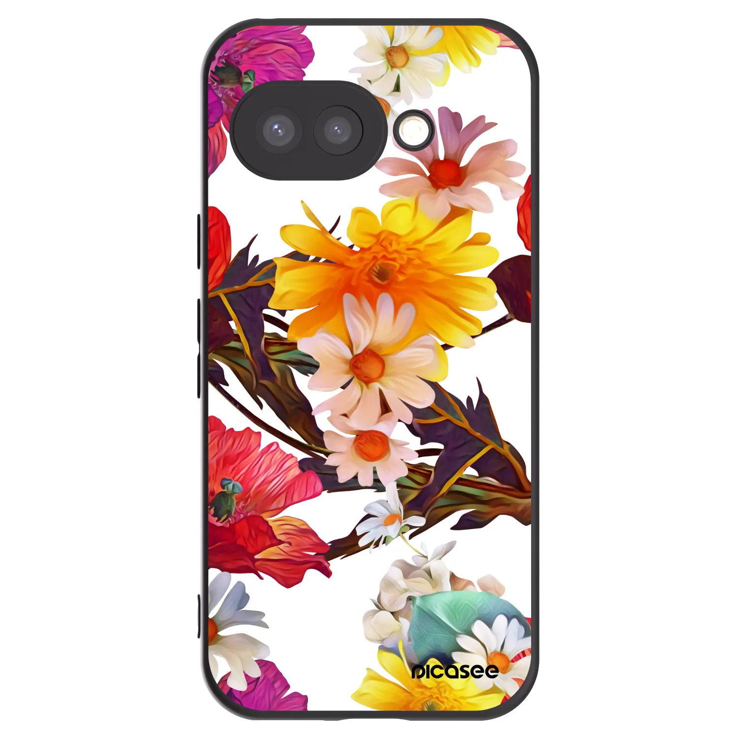 Picasee silikonski črni ovitek za Google Pixel 9a - Meadow