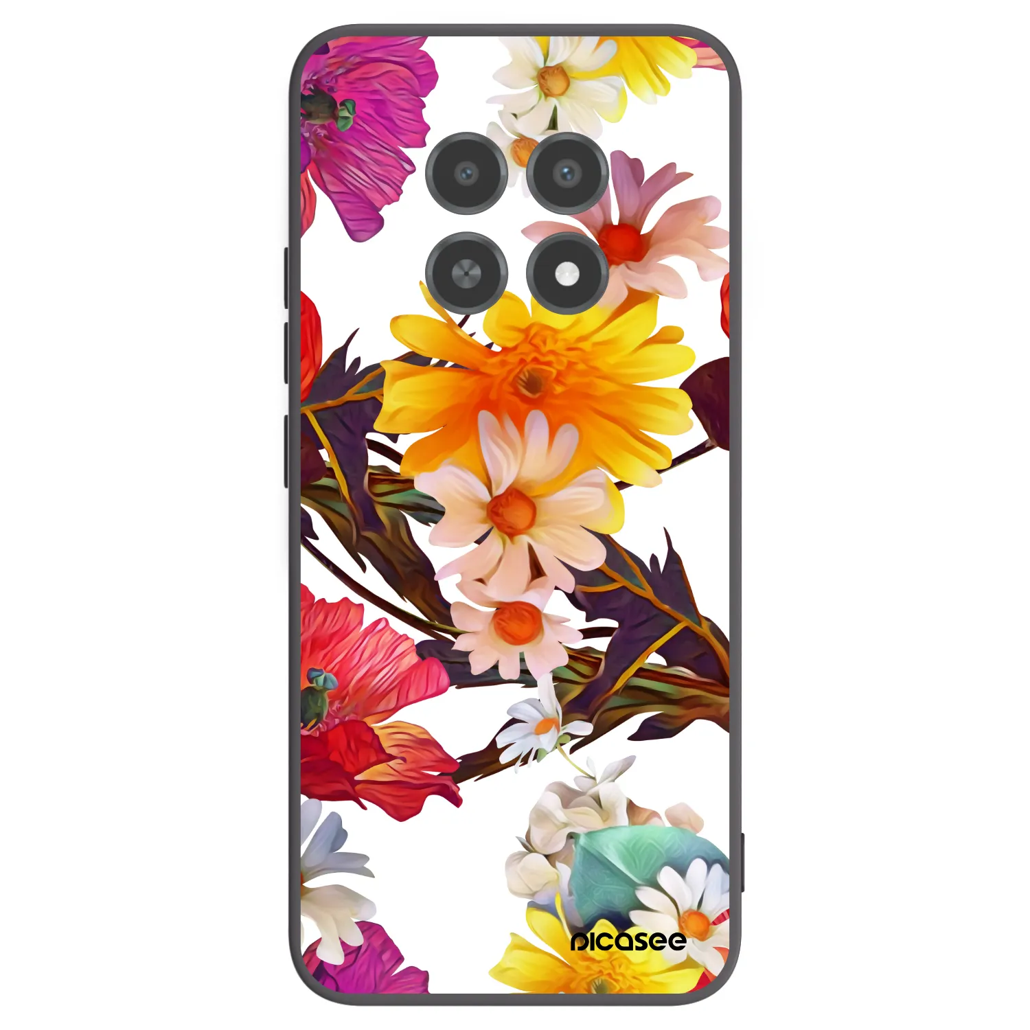 Picasee silikonski črni ovitek za Realme 12X - Meadow