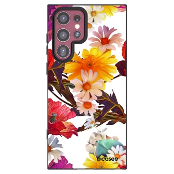 Picasee silikonski črni ovitek za Samsung Galaxy S22 Ultra 5G - Meadow