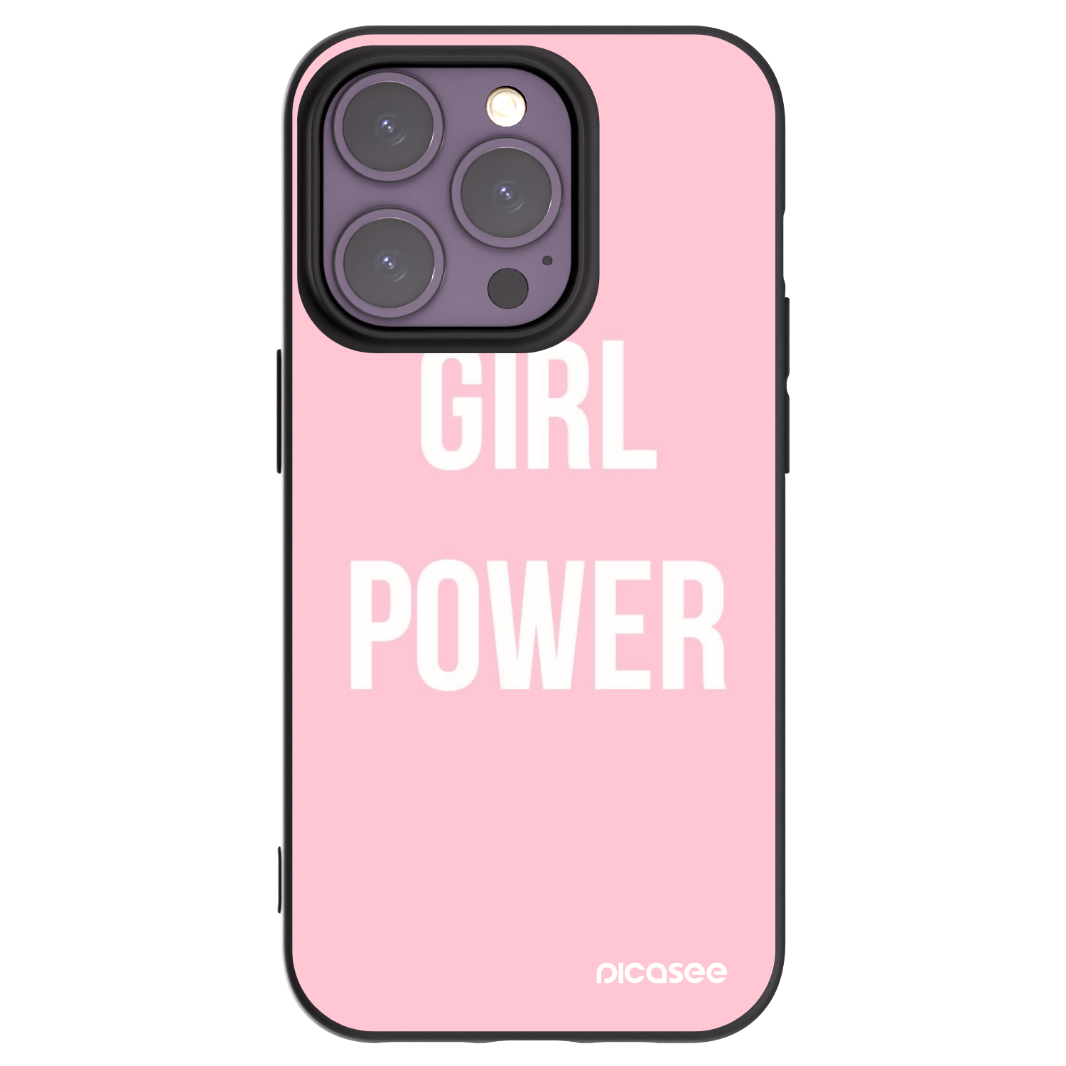 Picasee silikonski črni ovitek za Apple iPhone 14 Pro - Girl power